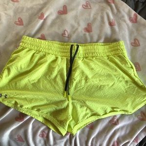 Neon under armor shorts